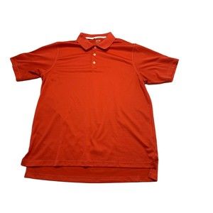 Adidas ClimaLite Orange Golf Polo Short Sleeve Shirt